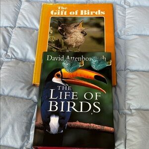 The Life of Birds Book & Gift of Birds with Blue Bird Salt & Pepper Shakers